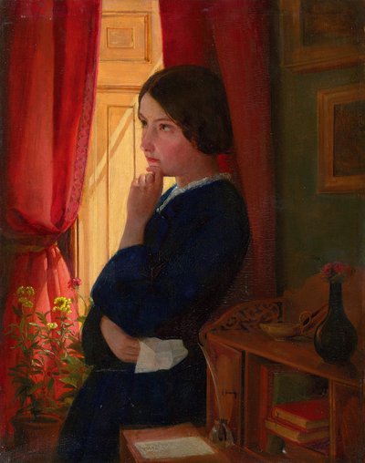 Considering a Reply, c.1860 by George Dunlop Leslie